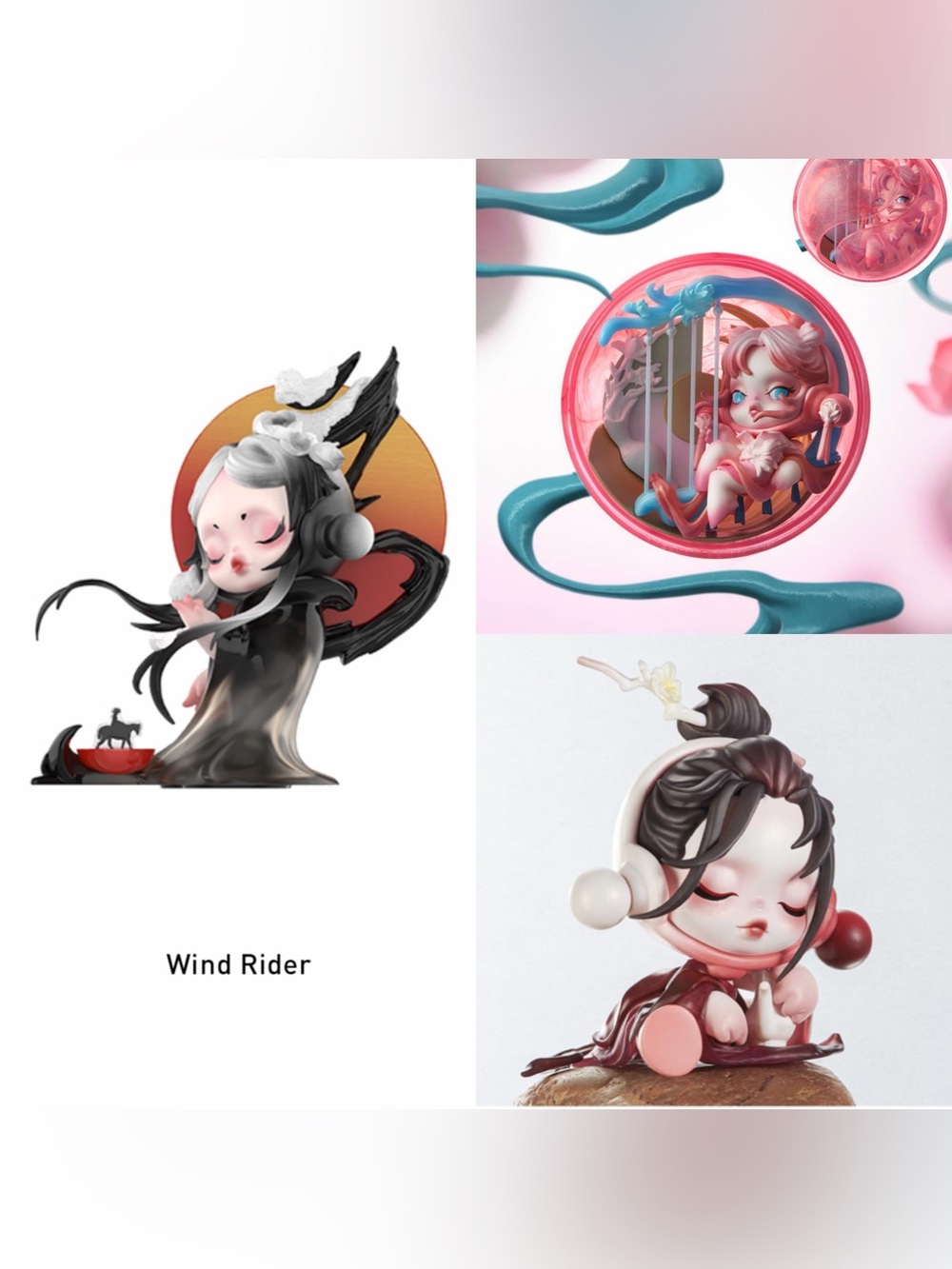 Bundle Sale Skullpanda Figurines of Three Brand NEW